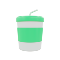 Coffee cup icon. 3d render png