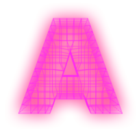 lettera griglia neon png