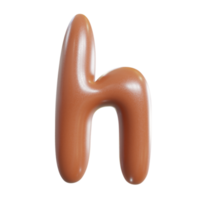 chocolate alfabeto fuente. 3d hacer png