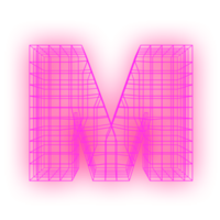 Letter grid neon png