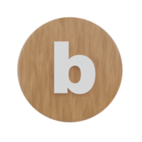 Letter b on shape round png