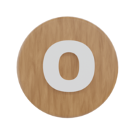 Letter O on shape round png