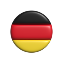 germany circular flag shape. 3d render png