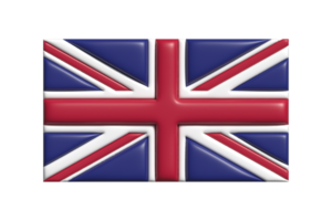 United kingdom flag. 3d render png