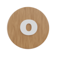 Letter o on shape round png