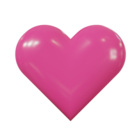 lustroso amor forma. 3d hacer png