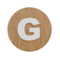 Letter G on shape round png