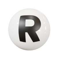 Ball letter R png