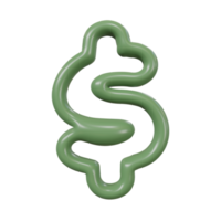 dollar symbol color glossy outline png