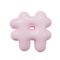 hastag símbolo lustroso color png