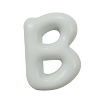 Letter B glossy color png
