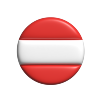 Austria flag. 3d render png