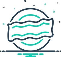 mix icon for bacon vector