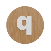 Letter q on shape round png