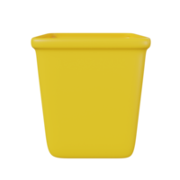 amarelo Panela. 3d render png