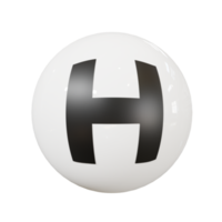 Ball letter H png