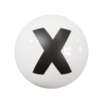 Ball letter X png