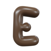 Letter E glossy color png