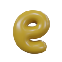 Letter e glossy color png