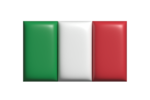 Italie drapeau. 3d rendre png