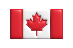 Canadá bandeira. 3d render png