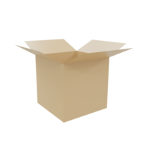 Cardboard box. 3d render png