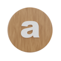 Letter a on shape round png