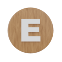 Letter E on shape round png