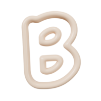 letter B color glossy outline png