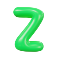 Letter Z glossy color png