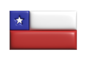 chile bandera. 3d hacer png