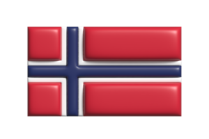Norge flagga. 3d framställa png
