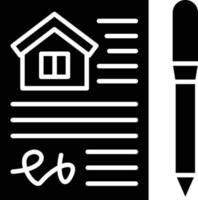 Vector Design House Contract Icon Style