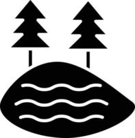 vector diseño lago icono estilo