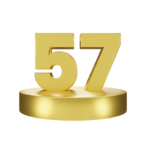 number 57 on the golden podium png