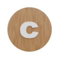 Letter c on shape round png