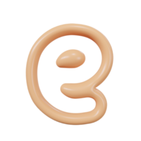 letter e color glossy outline png