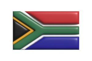 South africa flag. 3d render png