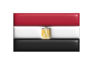 Egitto bandiera. 3d rendere png