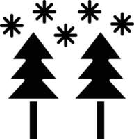 vector diseño nieve bosque icono estilo