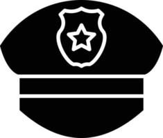 vector diseño policía gorra icono estilo