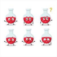 Cartoon character of red potion with what expression vector