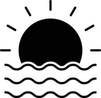 vector diseño puesta de sol icono estilo