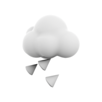 3d Rendern Hagel Wolke Symbol. 3d machen Wetter Wolke mit Hagel Symbol. Hagel Wolke. png