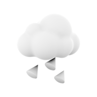 3d rendering hail cloud icon. 3d render weather cloud with hail icon. Hail cloud. png