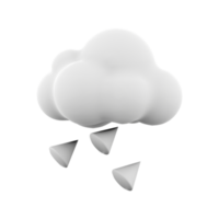 3d rendering hail cloud icon. 3d render weather cloud with hail icon. Hail cloud. png