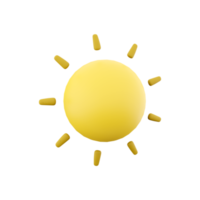 3d Rendern Sonne Symbol. 3d machen sonnig Wetter Symbol. Sonne. png