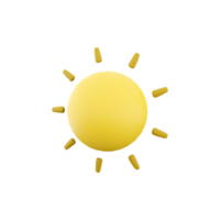 3d rendering sun icon. 3d render sunny weather icon. Sun. png