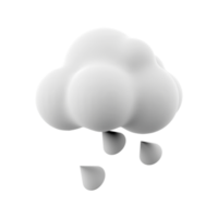 3d representación granizo nube icono. 3d hacer clima nube con granizo icono. granizo nube. png