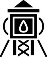 Water Tower Vector Icon Style